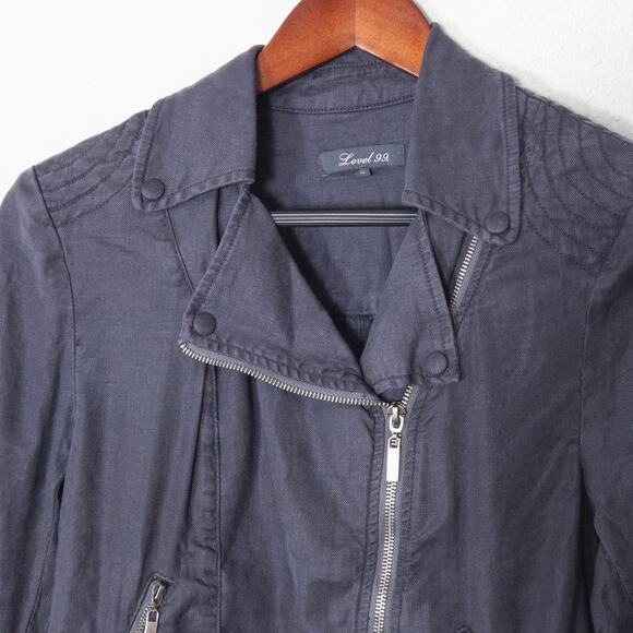 Level 99 Jacket Zip Front Black Stretch Knit Women’s XL City Ready - Picture 3 of 13